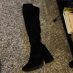Over knee black boots
